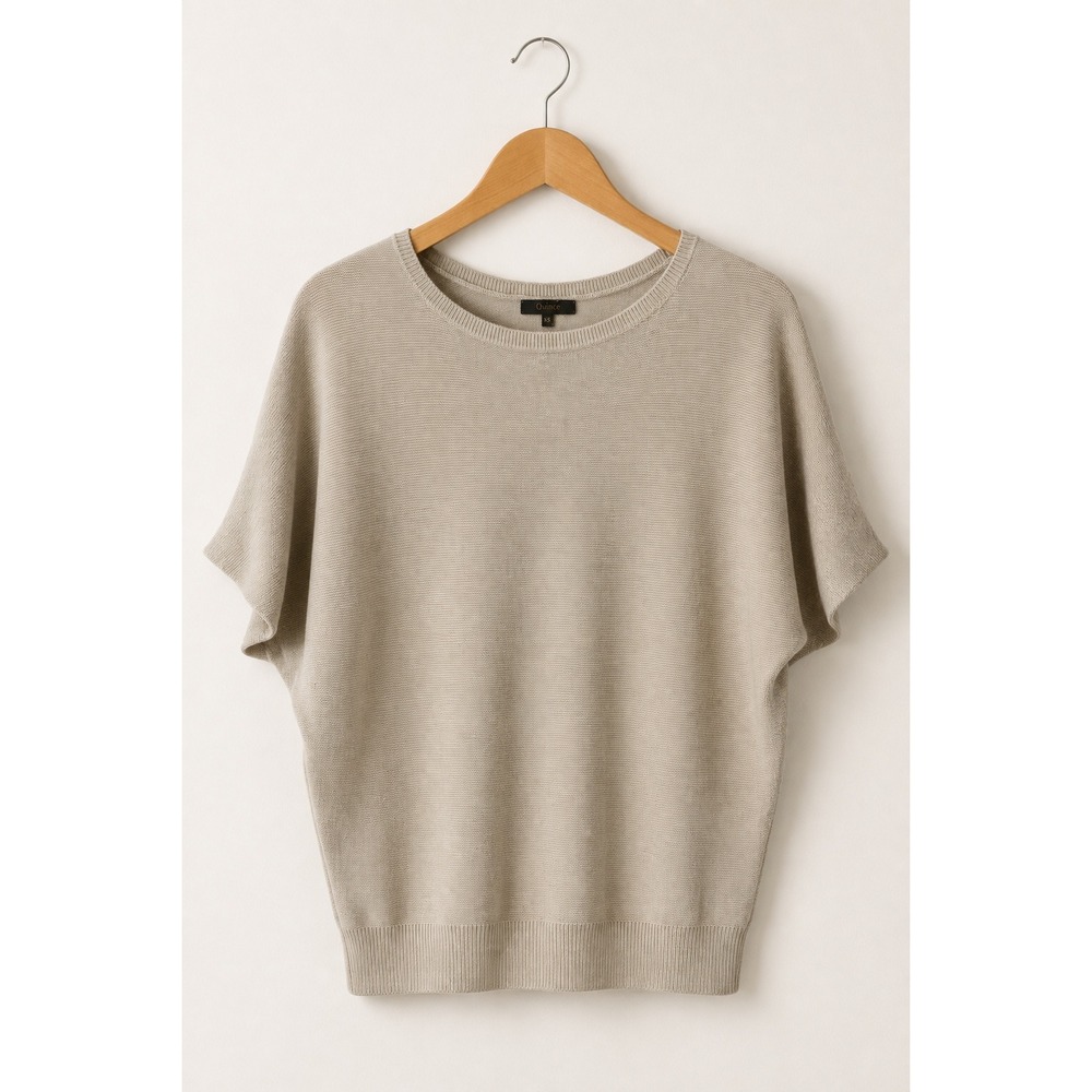 Quince Dolman Sweater Women XS Oatmeal Cotton Cashmere Knit Preppy Quite Luxury